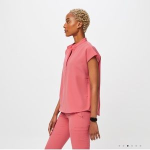 Figs- Rafaela™ Oversized Scrub Top- Desert Rose